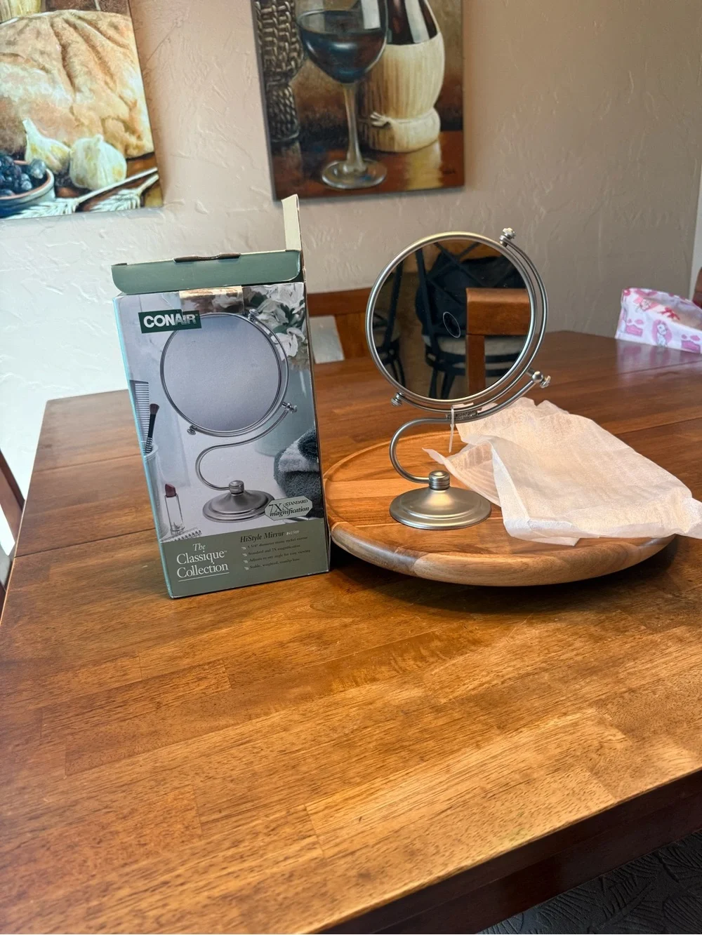 CONAIR Open HiStyle Mirror New with Box Classique Collection Magnification